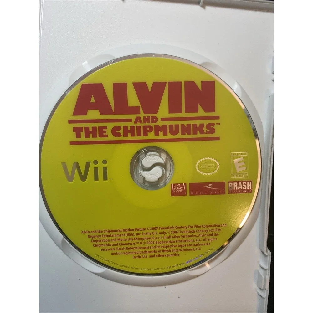 Nintendo Wii Alvin & The Chipmunks Game 2007 No Manual